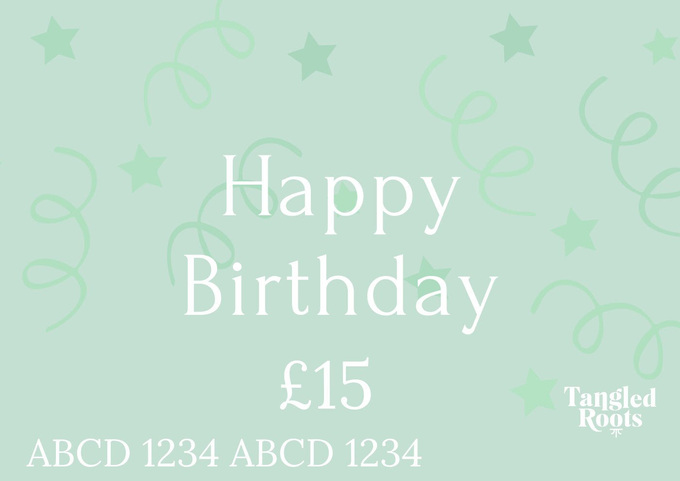 Happy Birthday E-Gift Voucher - Tangledroots.shop