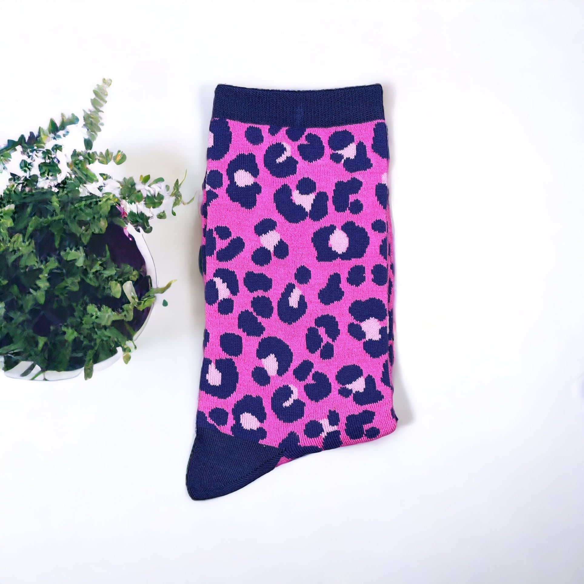 Leopard Print Bamboo Socks - Tangledroots.shop